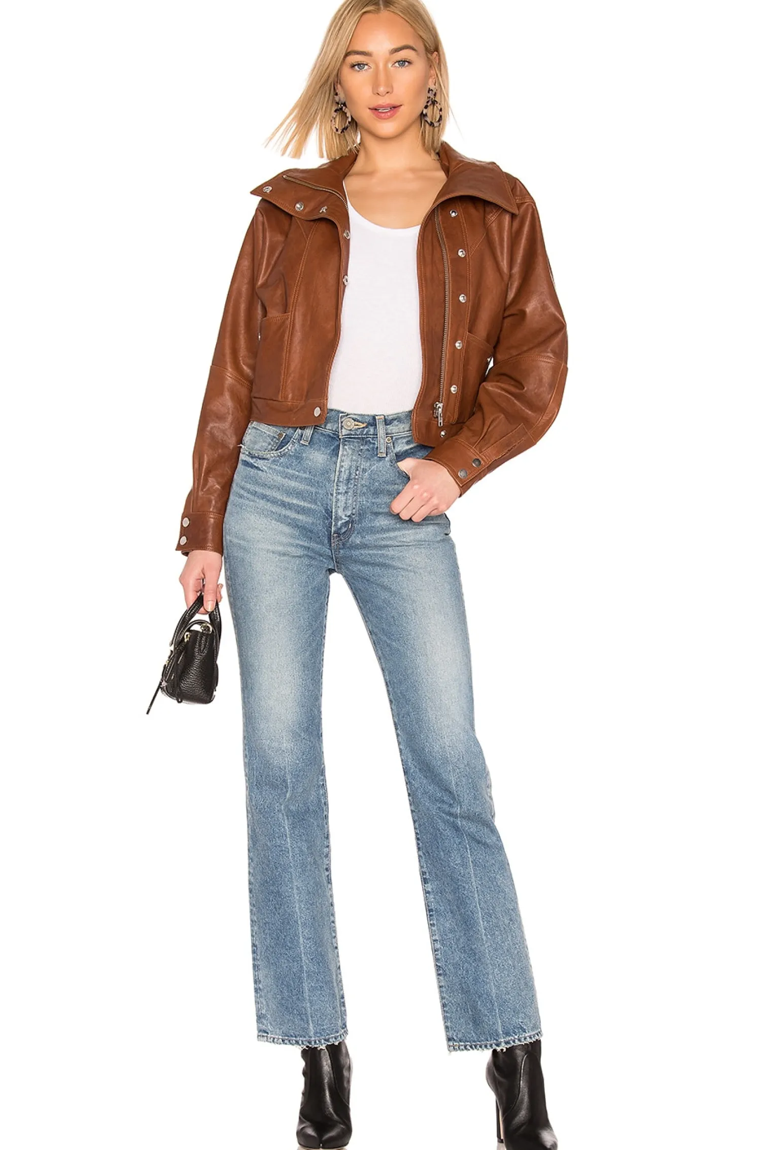 Women LPA Jackets & Coats>Oversized Leather Jacket