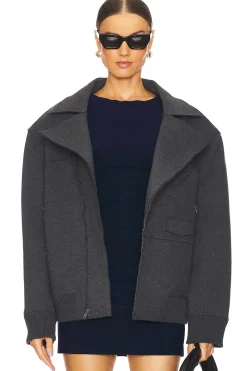 Women Norma Kamali Jackets & Coats>Oversized Moto Jacket