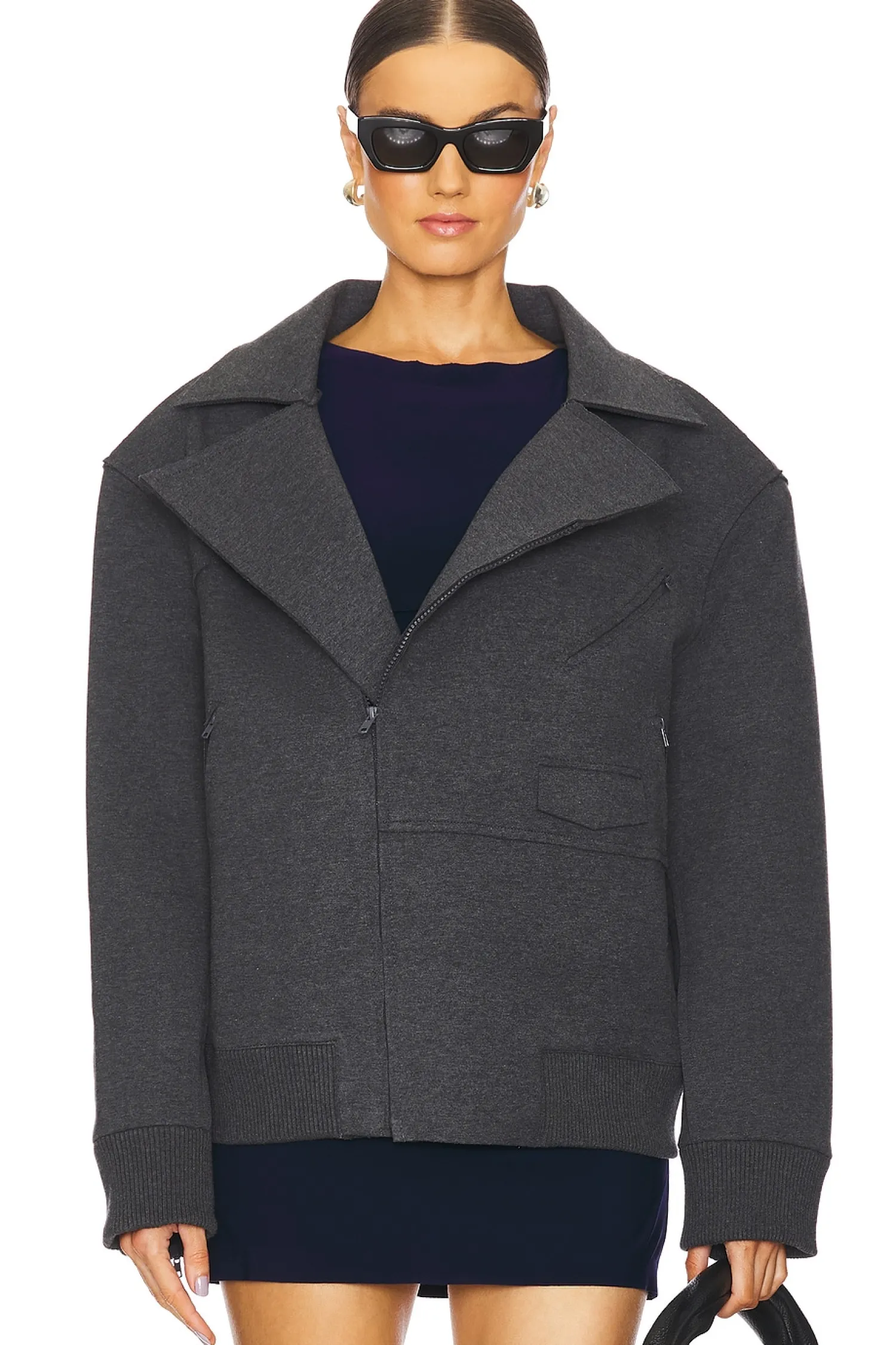 Women Norma Kamali Jackets & Coats>Oversized Moto Jacket