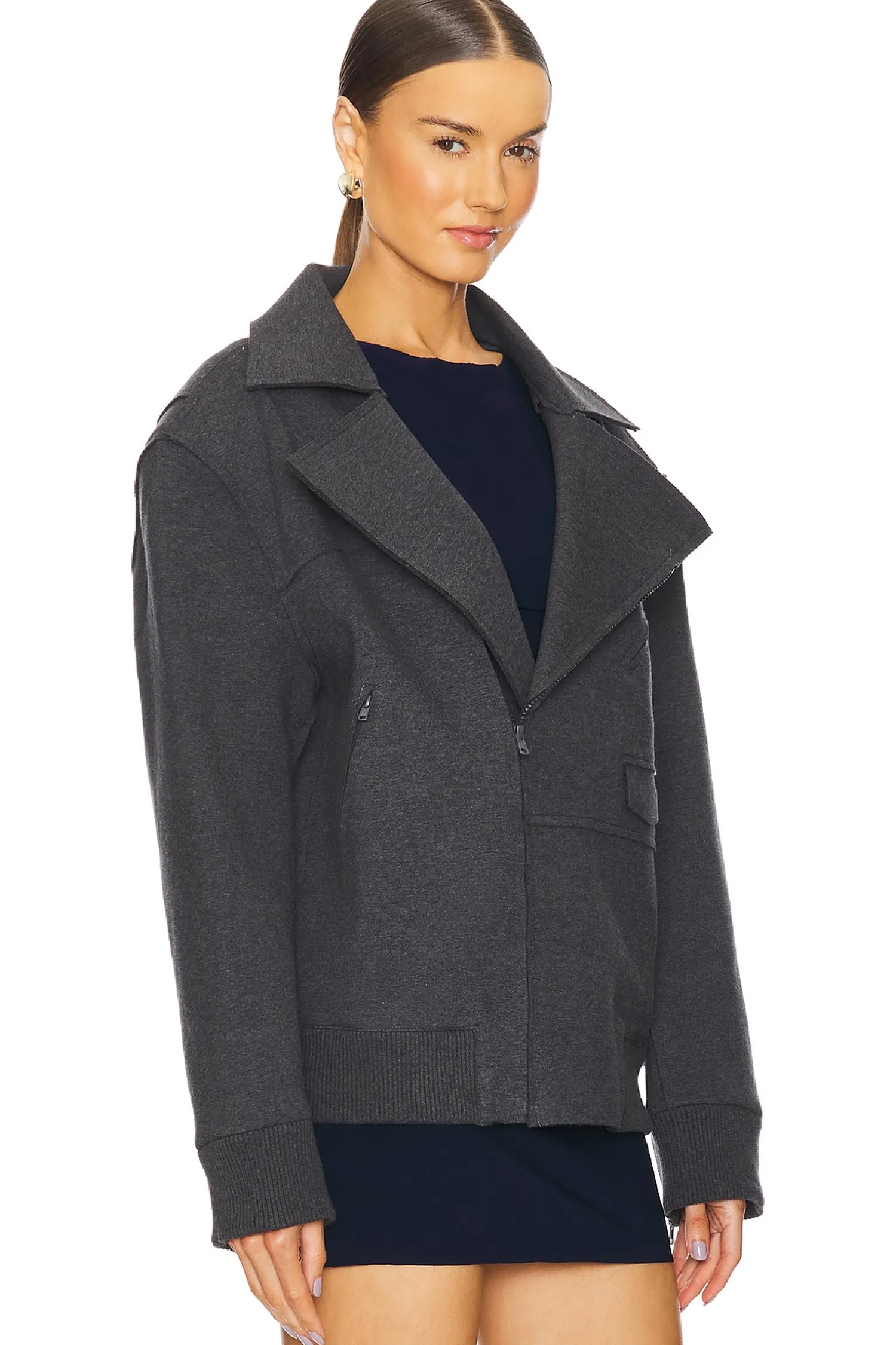 Women Norma Kamali Jackets & Coats>Oversized Moto Jacket