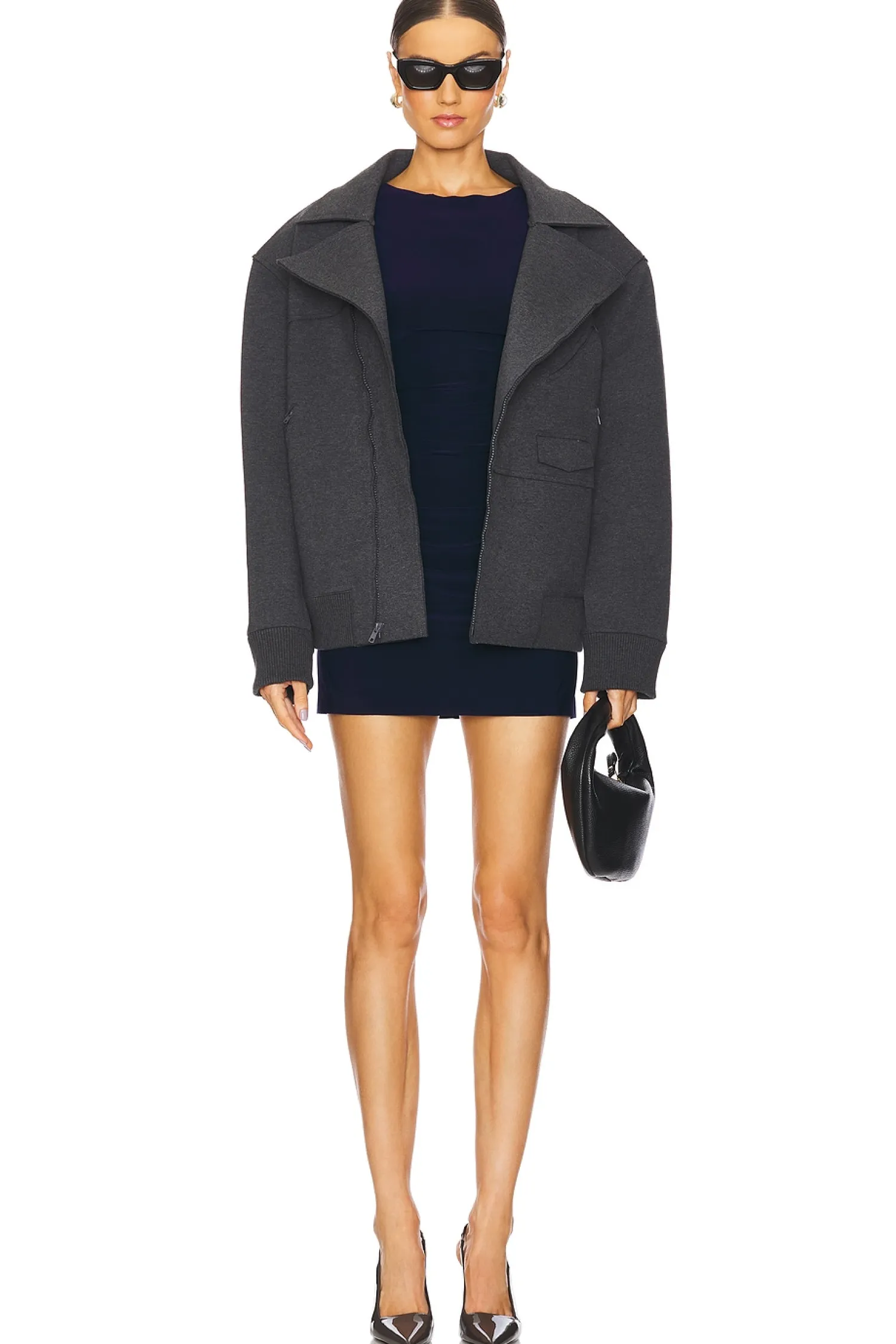Women Norma Kamali Jackets & Coats>Oversized Moto Jacket