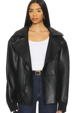 Women Norma Kamali Jackets & Coats>Oversized Moto Jacket