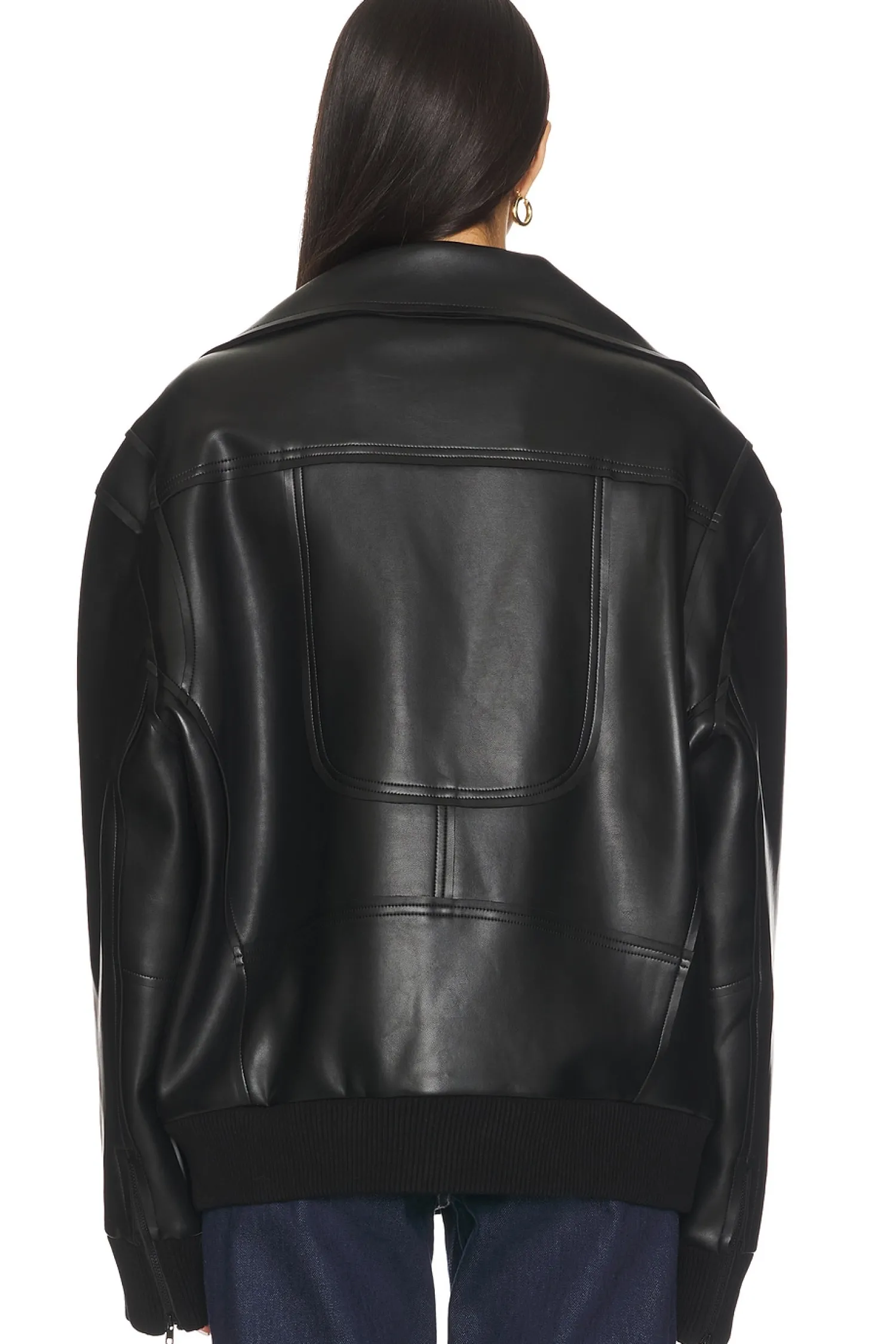 Women Norma Kamali Jackets & Coats>Oversized Moto Jacket