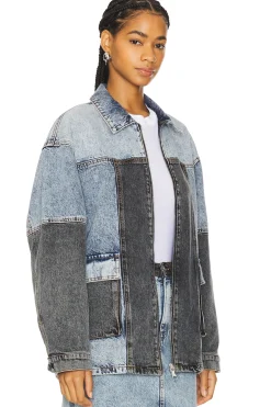 Women ROTATE Jackets & Coats>Oversized Patchwork Jacket