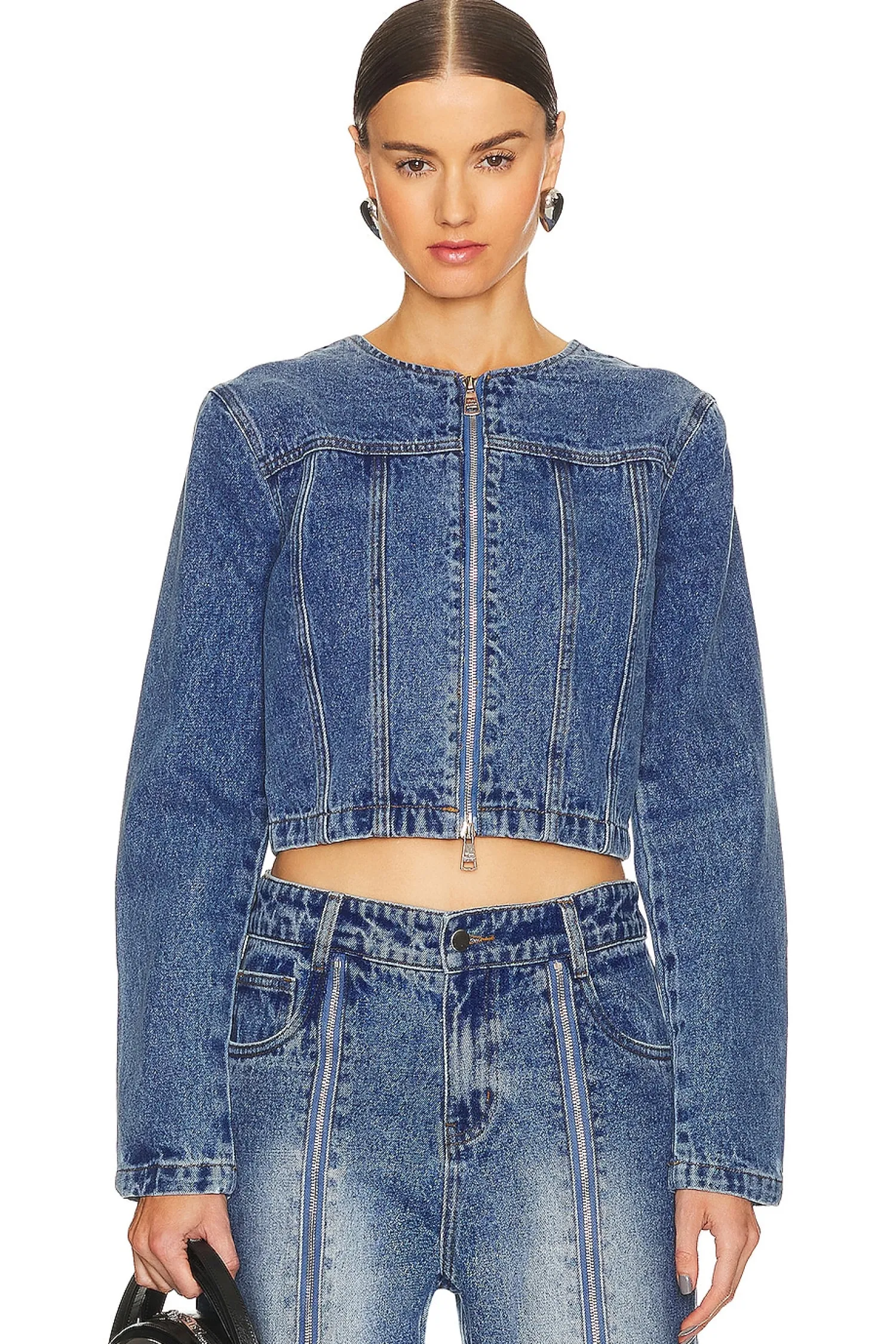 Women Wynn Hamlyn Jackets & Coats>Panel Denim Jacket