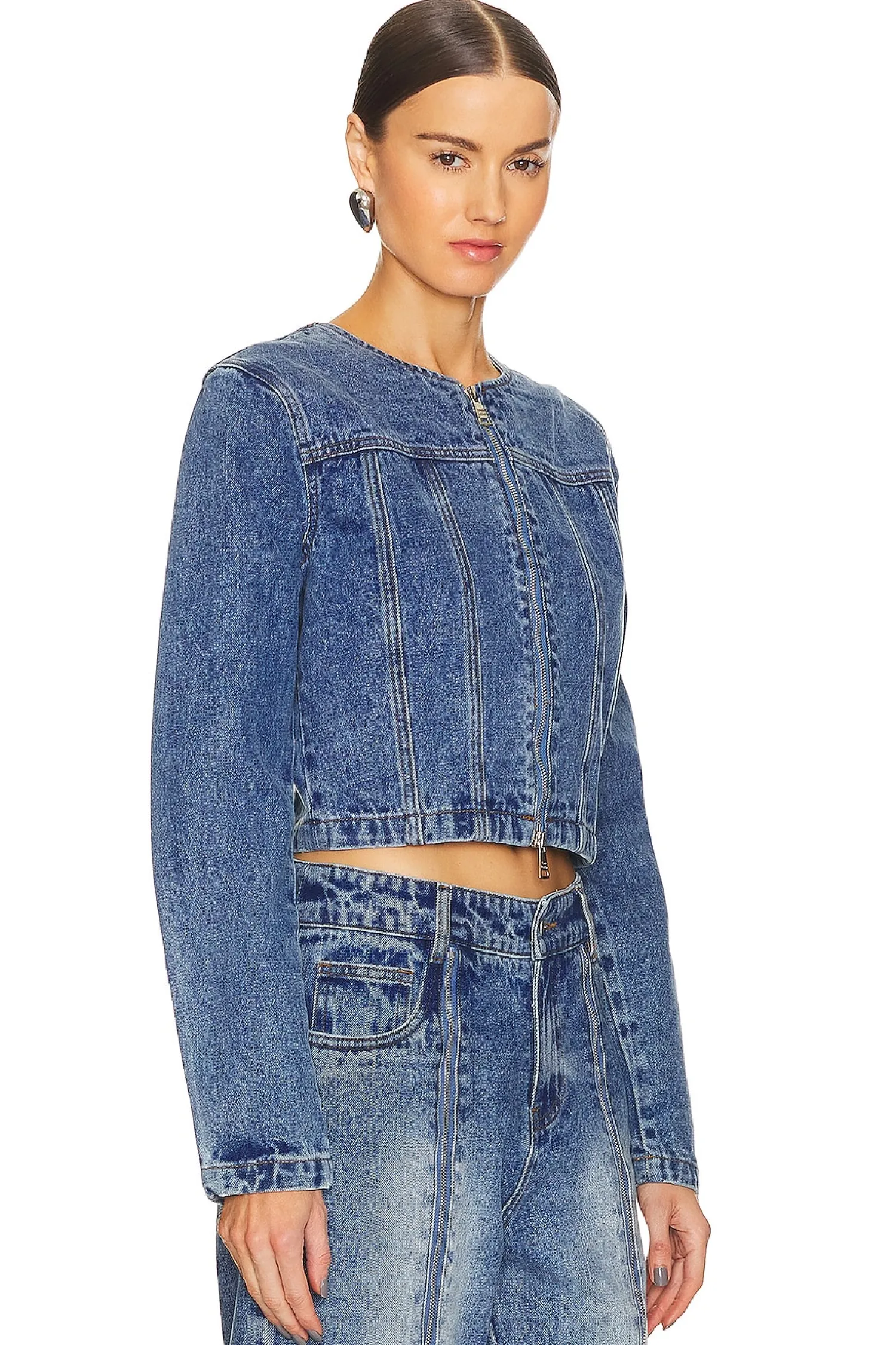 Women Wynn Hamlyn Jackets & Coats>Panel Denim Jacket