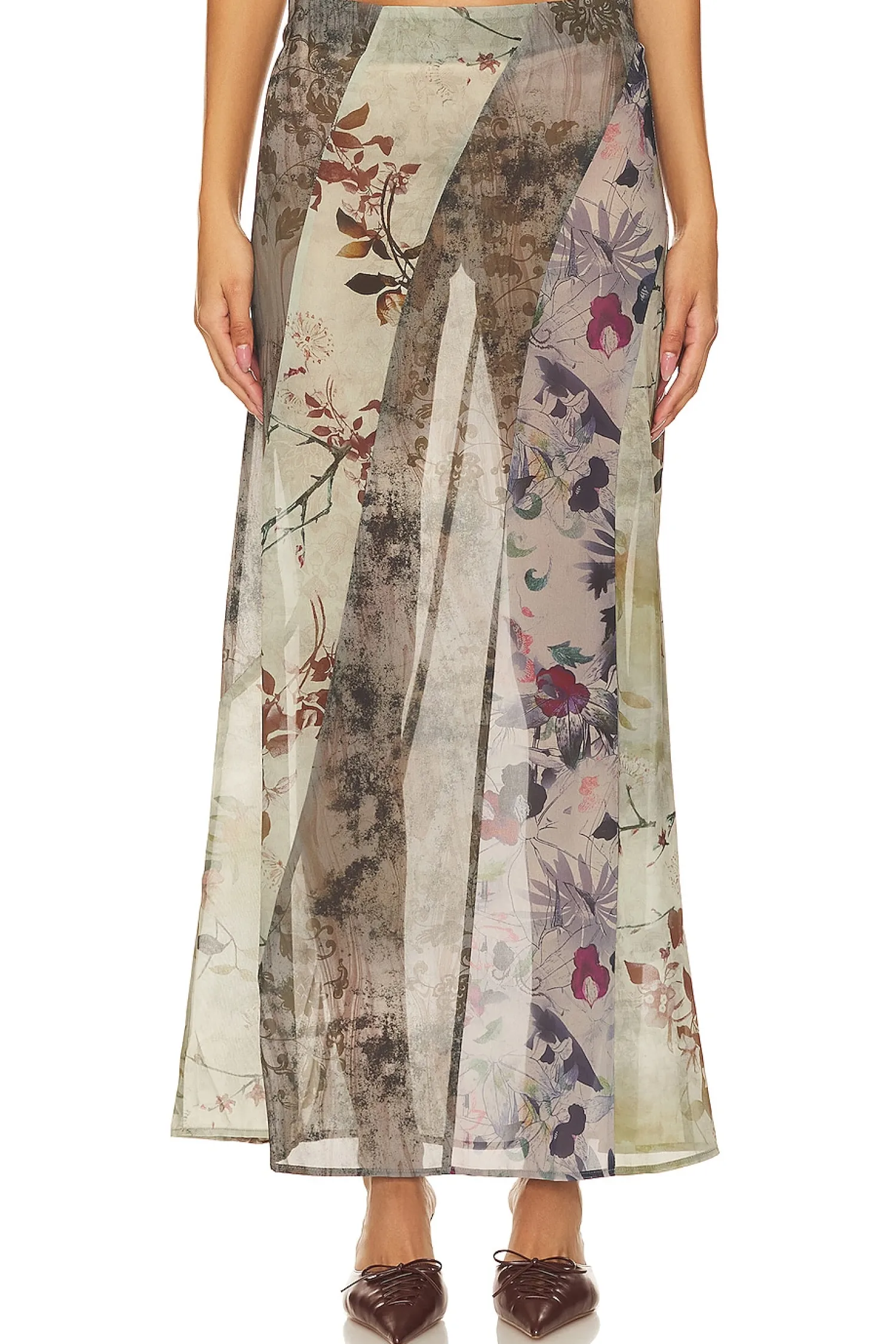 Women Jaded London Matching Sets>Panelled Print Maxi Skirt