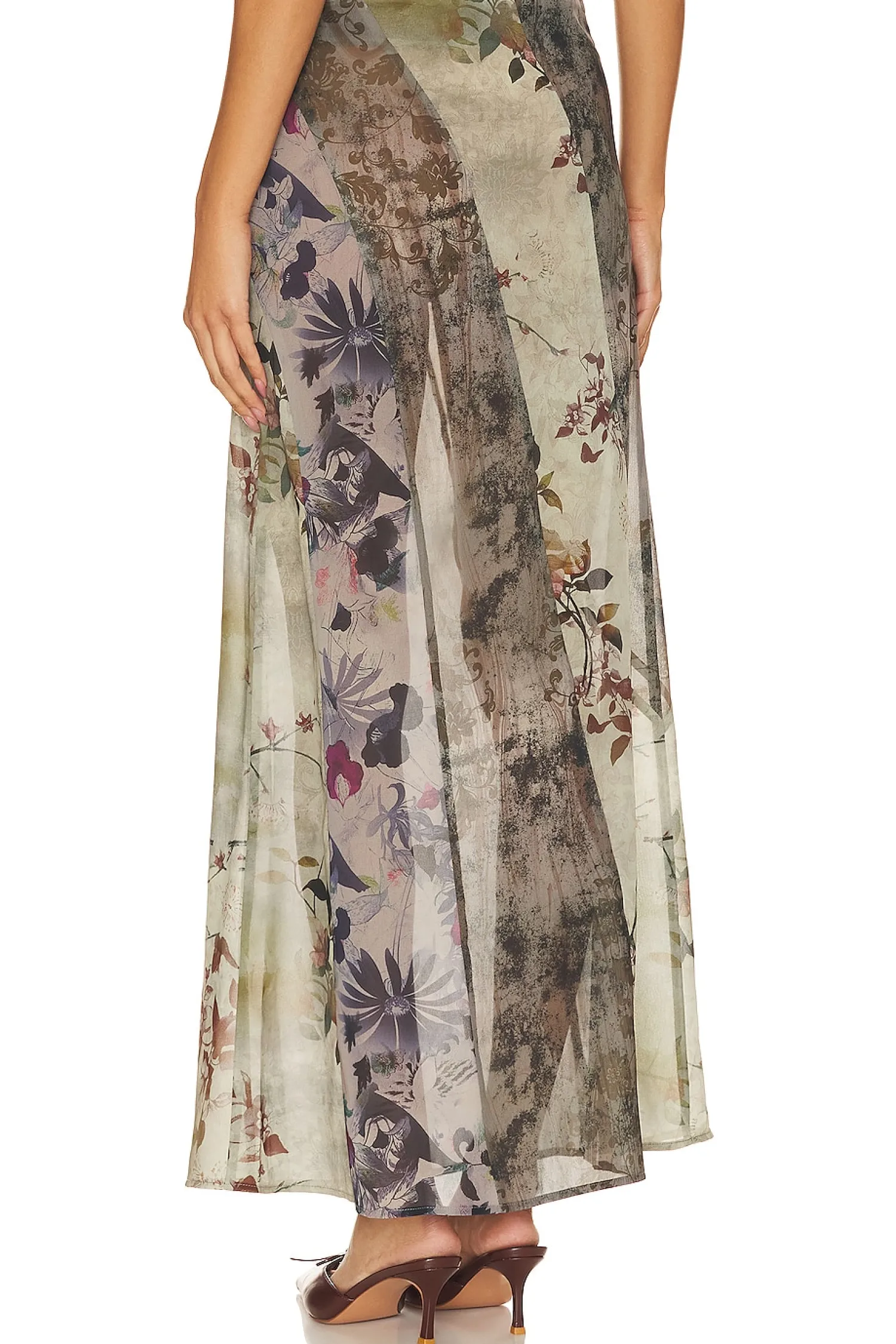 Women Jaded London Matching Sets>Panelled Print Maxi Skirt