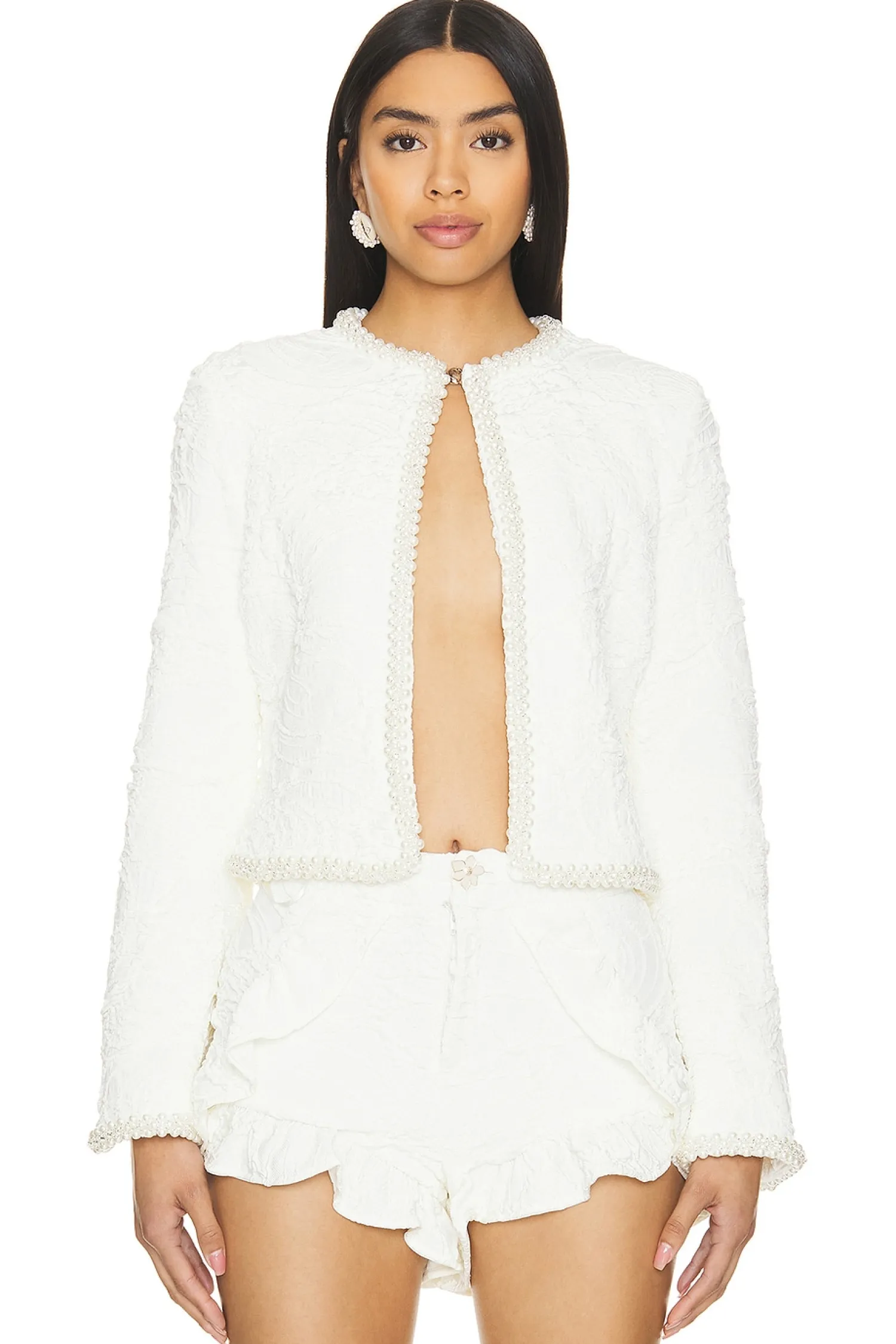 Women PatBO Jackets & Coats>Pearl Beaded Jacket