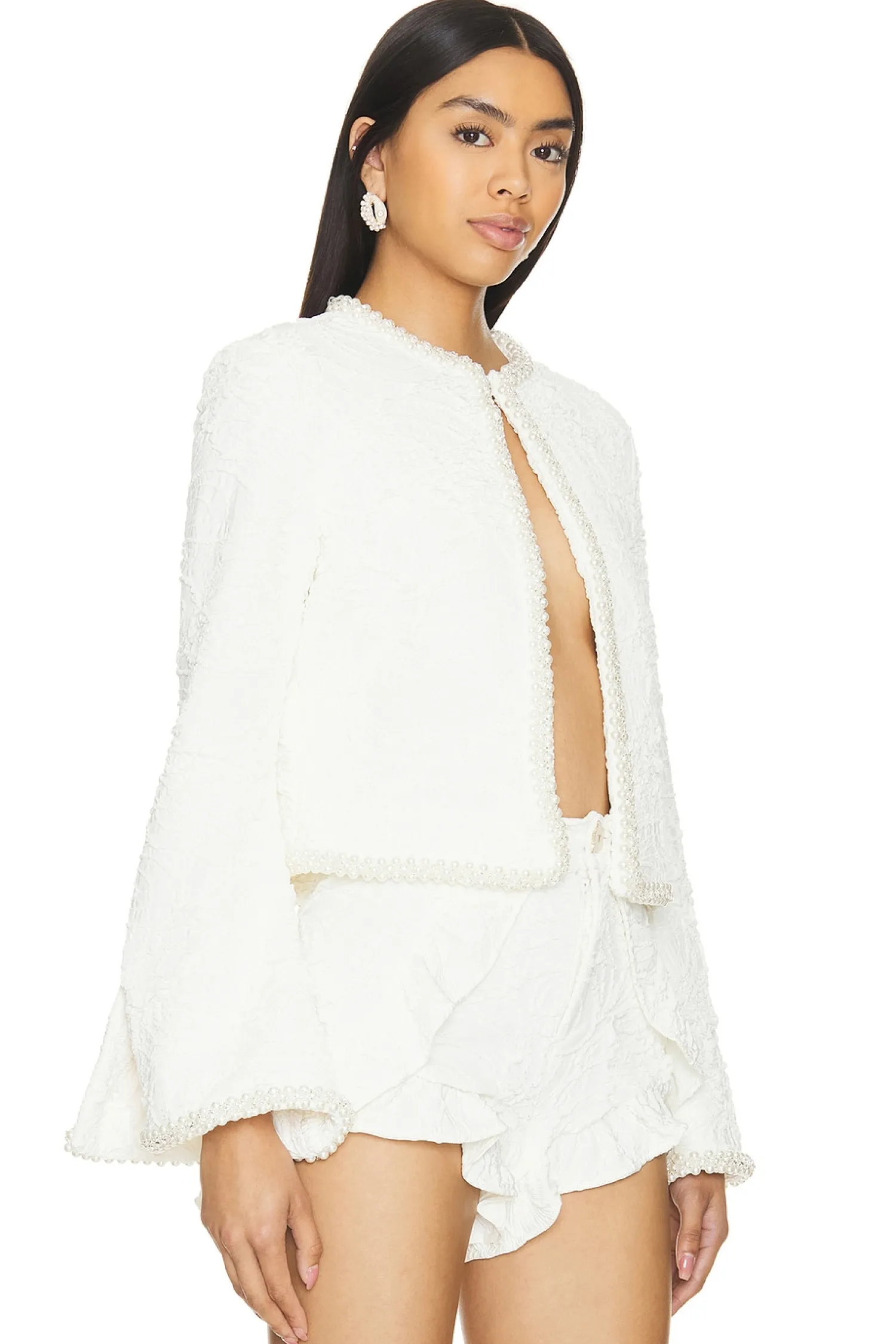 Women PatBO Jackets & Coats>Pearl Beaded Jacket
