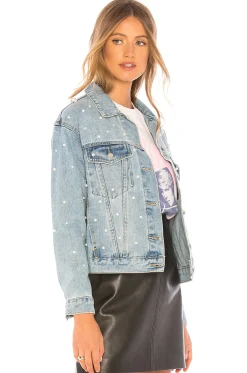 Women superdown Jackets & Coats>Pearl Denim Jacket