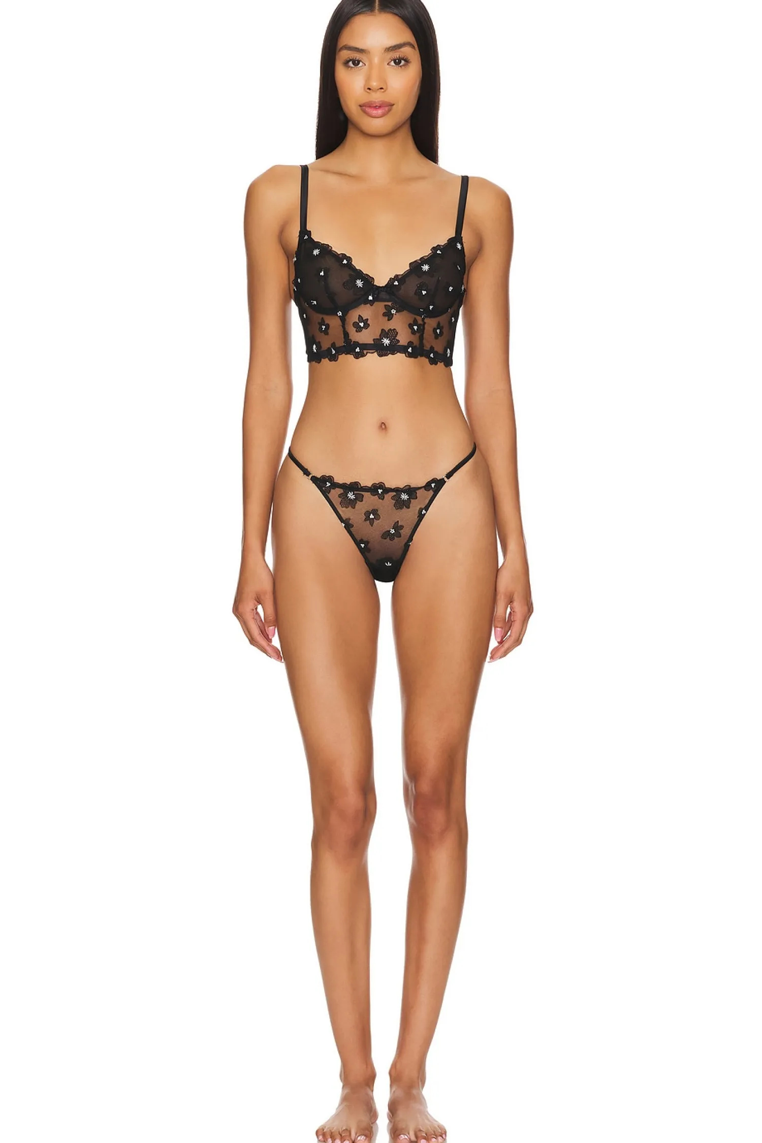 Women fleur du mal Lingerie & Sleepwear>Petal Longline Bra