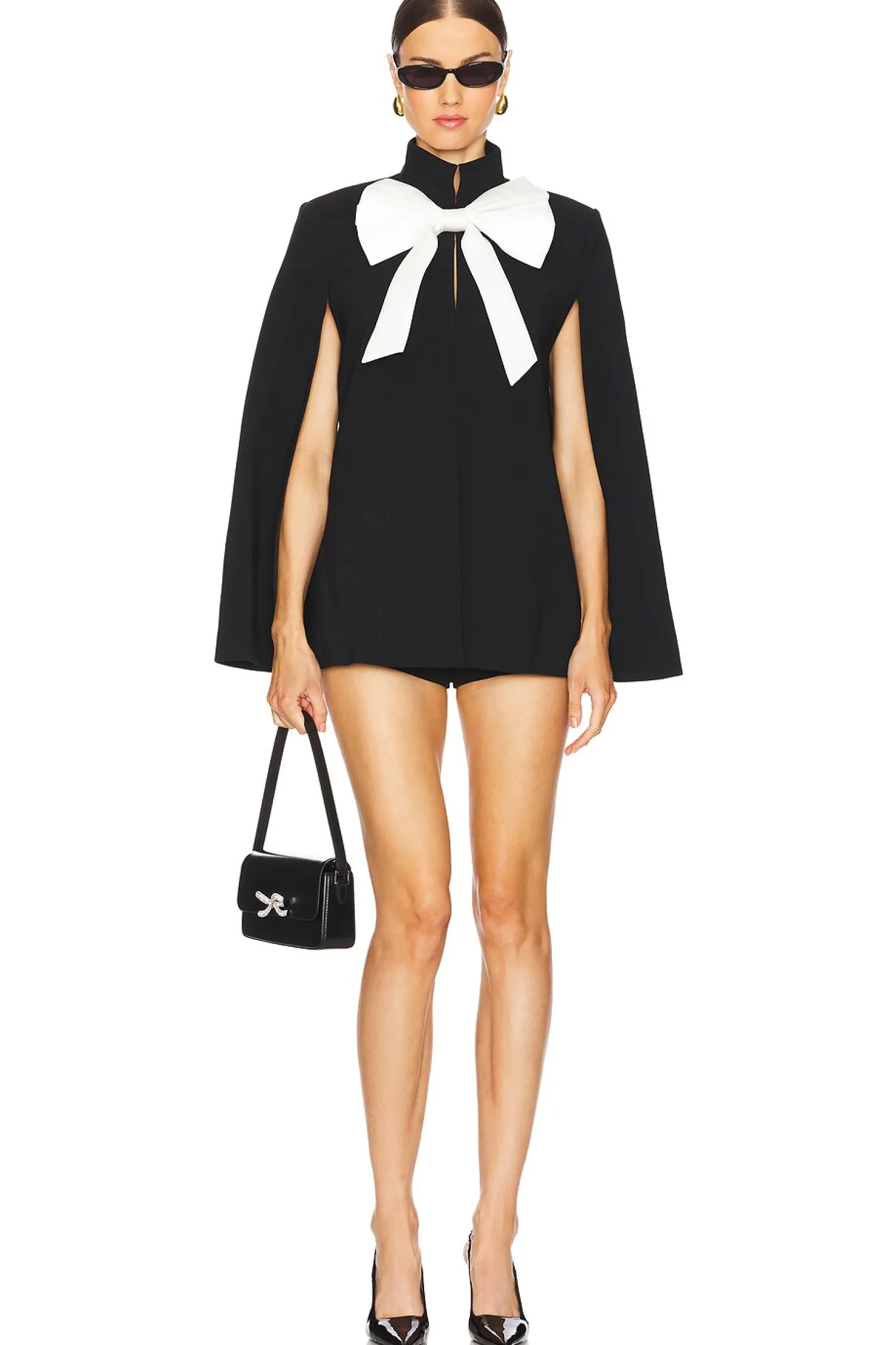 Women Alice + Olivia Jackets & Coats>Philippa Bow Cropped Cape
