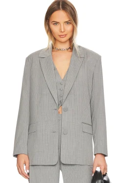 Women Bardot Jackets & Coats>Pin Stripe Blazer