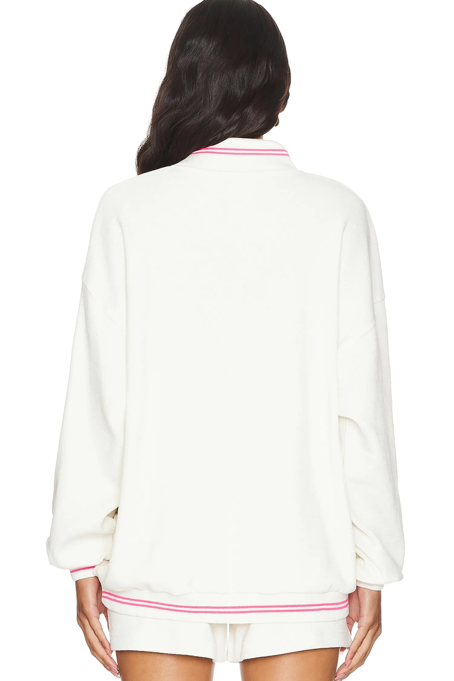 Women Boys Lie Loungewear>Pink Cherub University Henley Crewneck