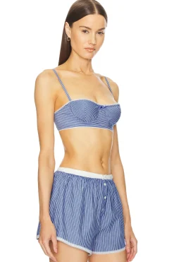 Women Helsa Lingerie & Sleepwear>Pinstripe Poplin Bra