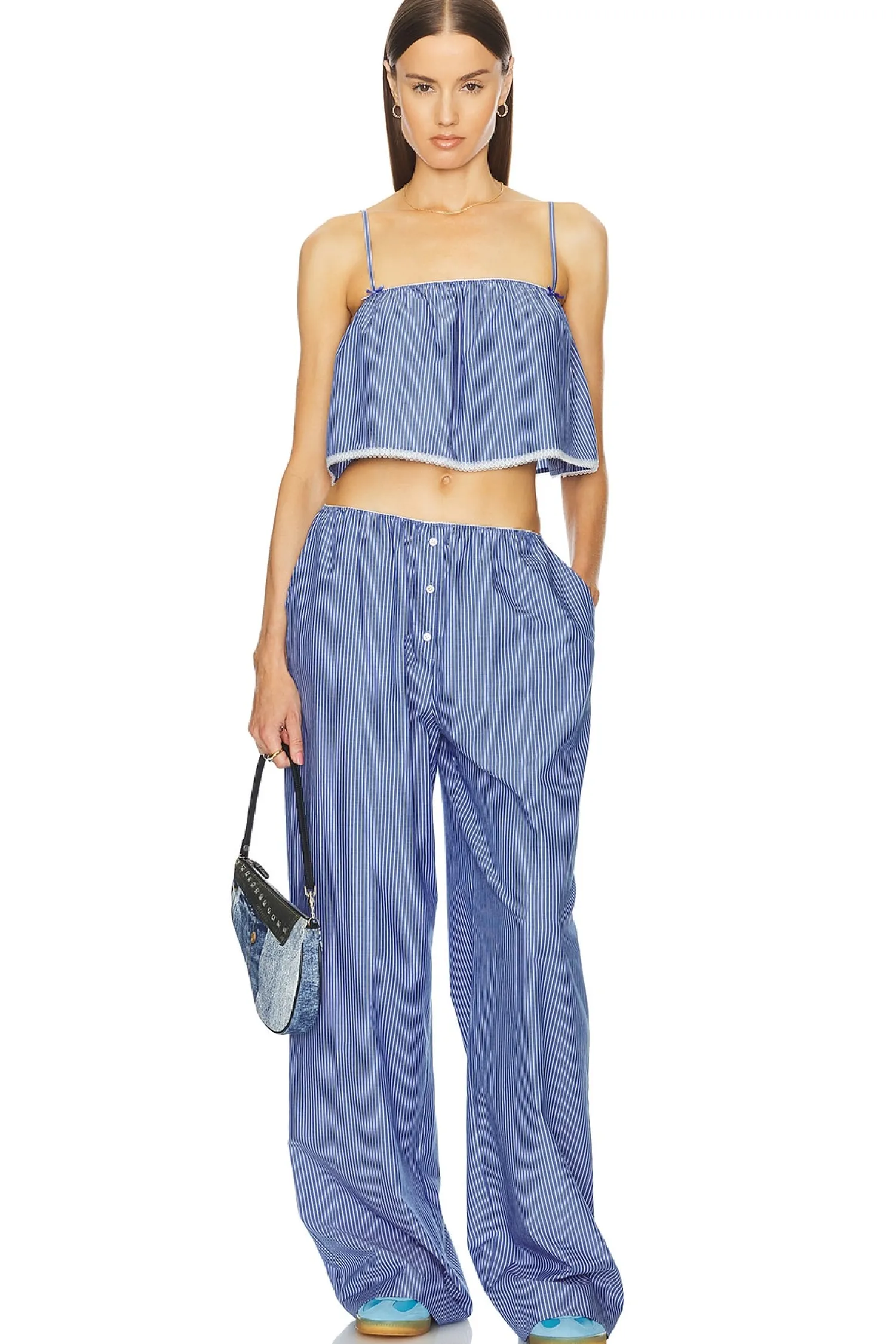 Women Helsa Matching Sets>Pinstripe Poplin Camisole