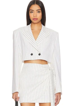 Women MSGM Jackets & Coats>Pinstriped Blazer