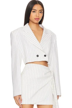 Women MSGM Jackets & Coats>Pinstriped Blazer