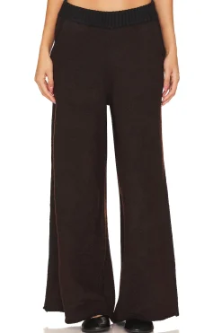 Women WeWoreWhat Pants|Loungewear>Piped Wide Leg Pull On Knit Pant