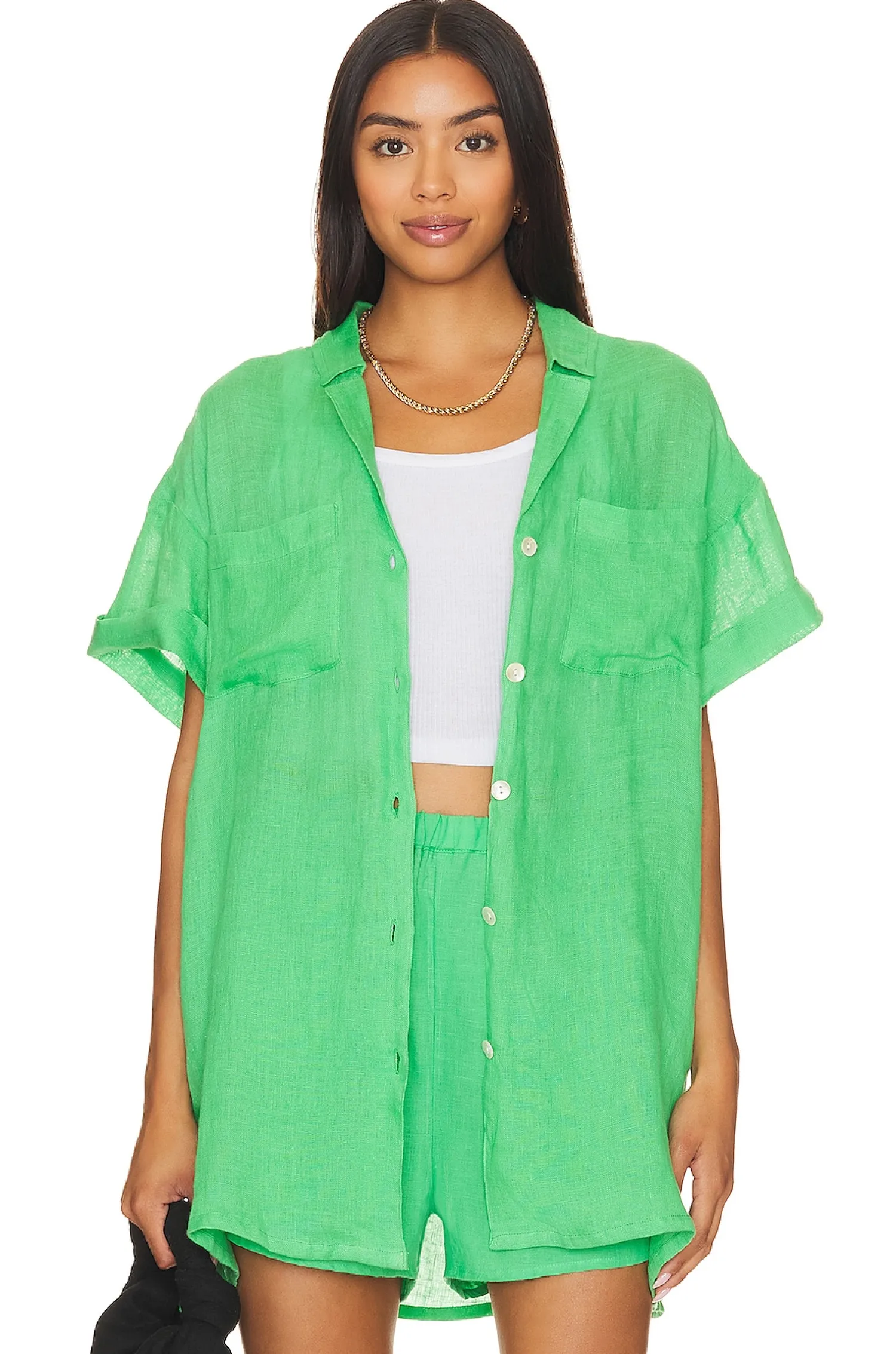 Women vitamin A Matching Sets>Playa Pocket Blouse