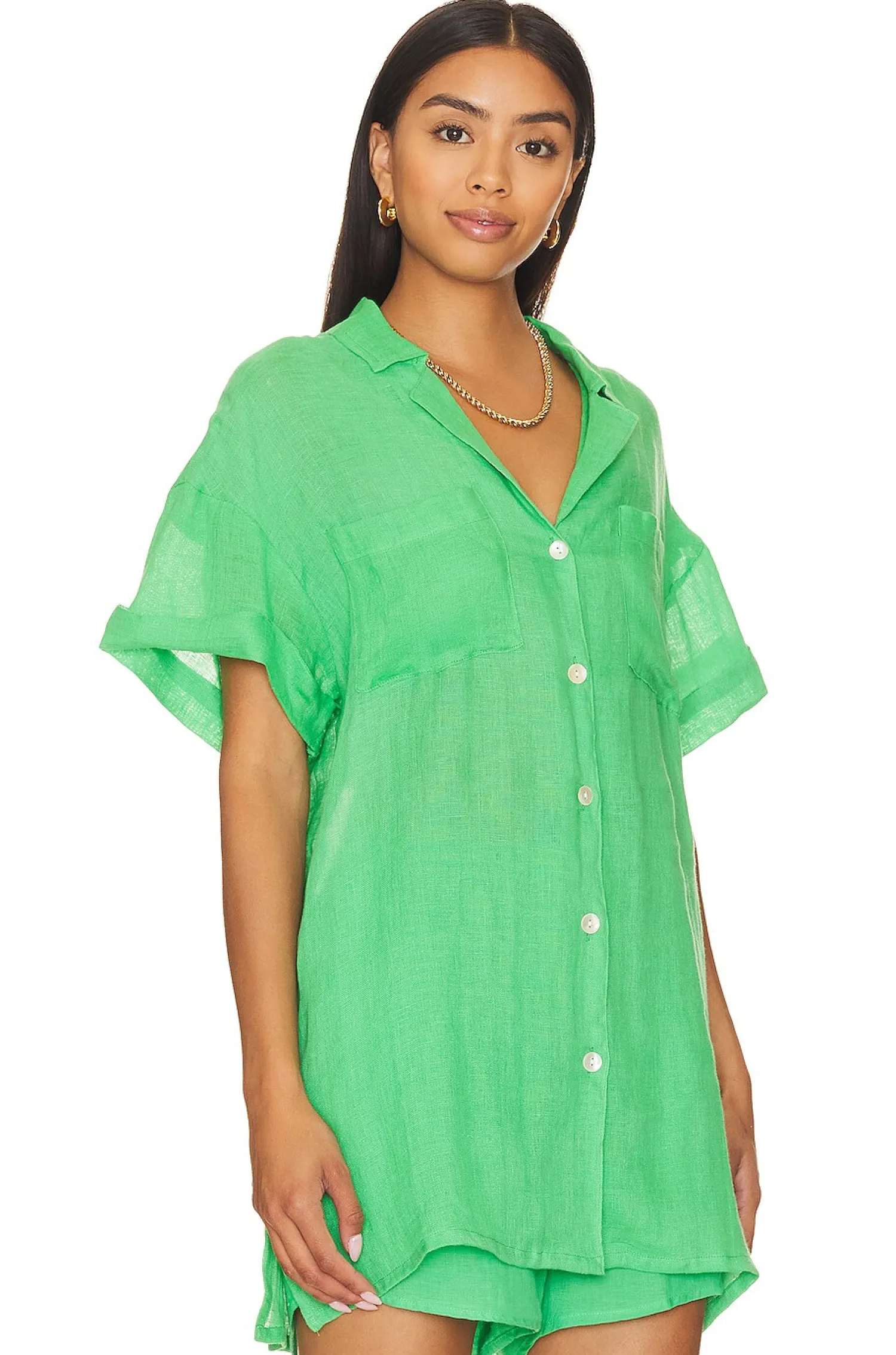 Women vitamin A Matching Sets>Playa Pocket Blouse