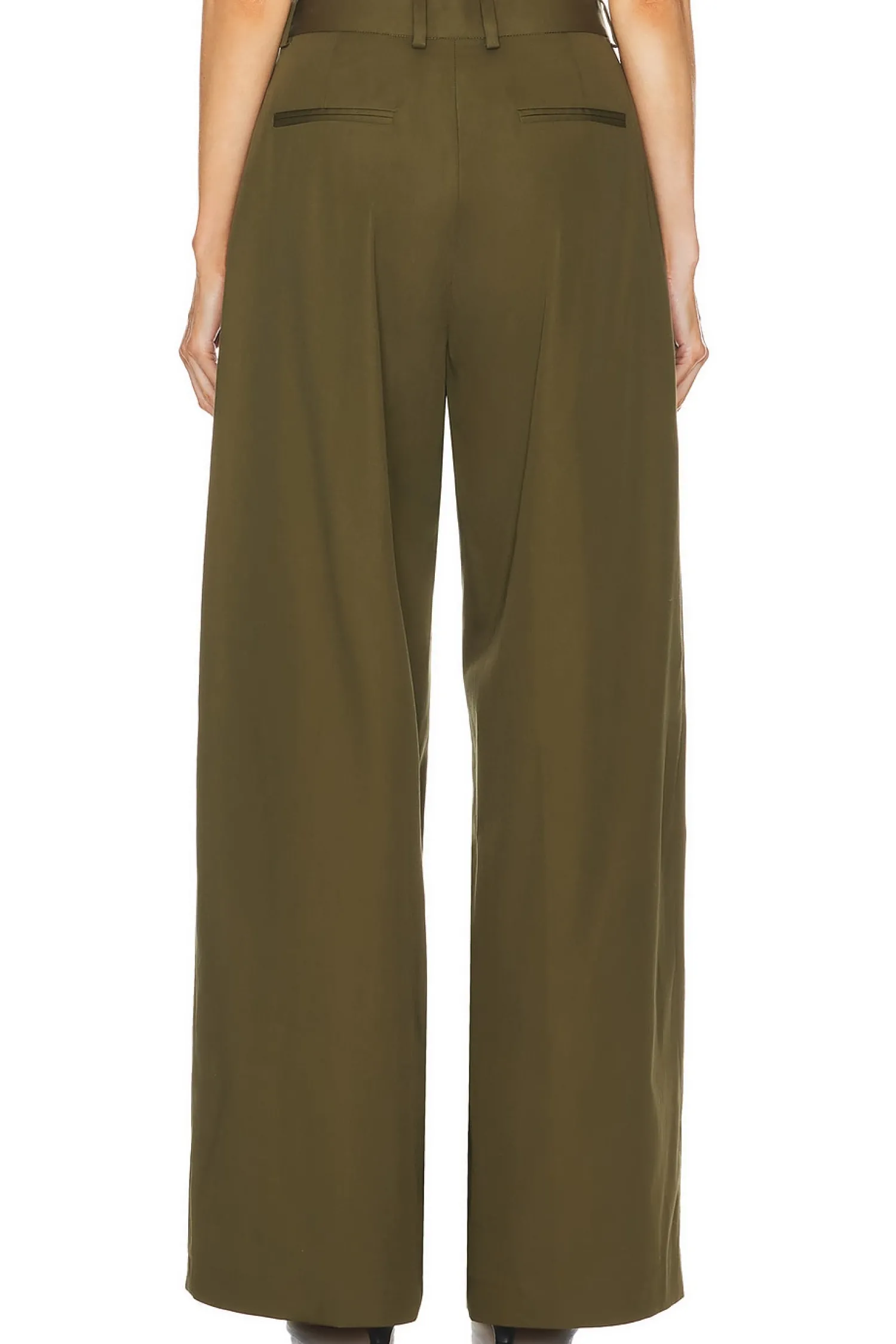 Women FRAME Pants>Pleated Wide Leg Pant