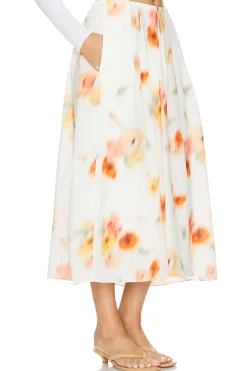 Women Vince Matching Sets>Poppy Blur Gathered Easy Skirt