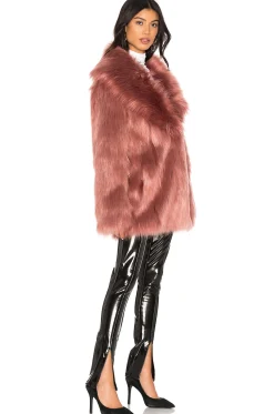 Women Unreal Fur Jackets & Coats>Premium Rose Faux Fur Jacket