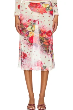 Women Jaded London Matching Sets>Printed Midi Skirt