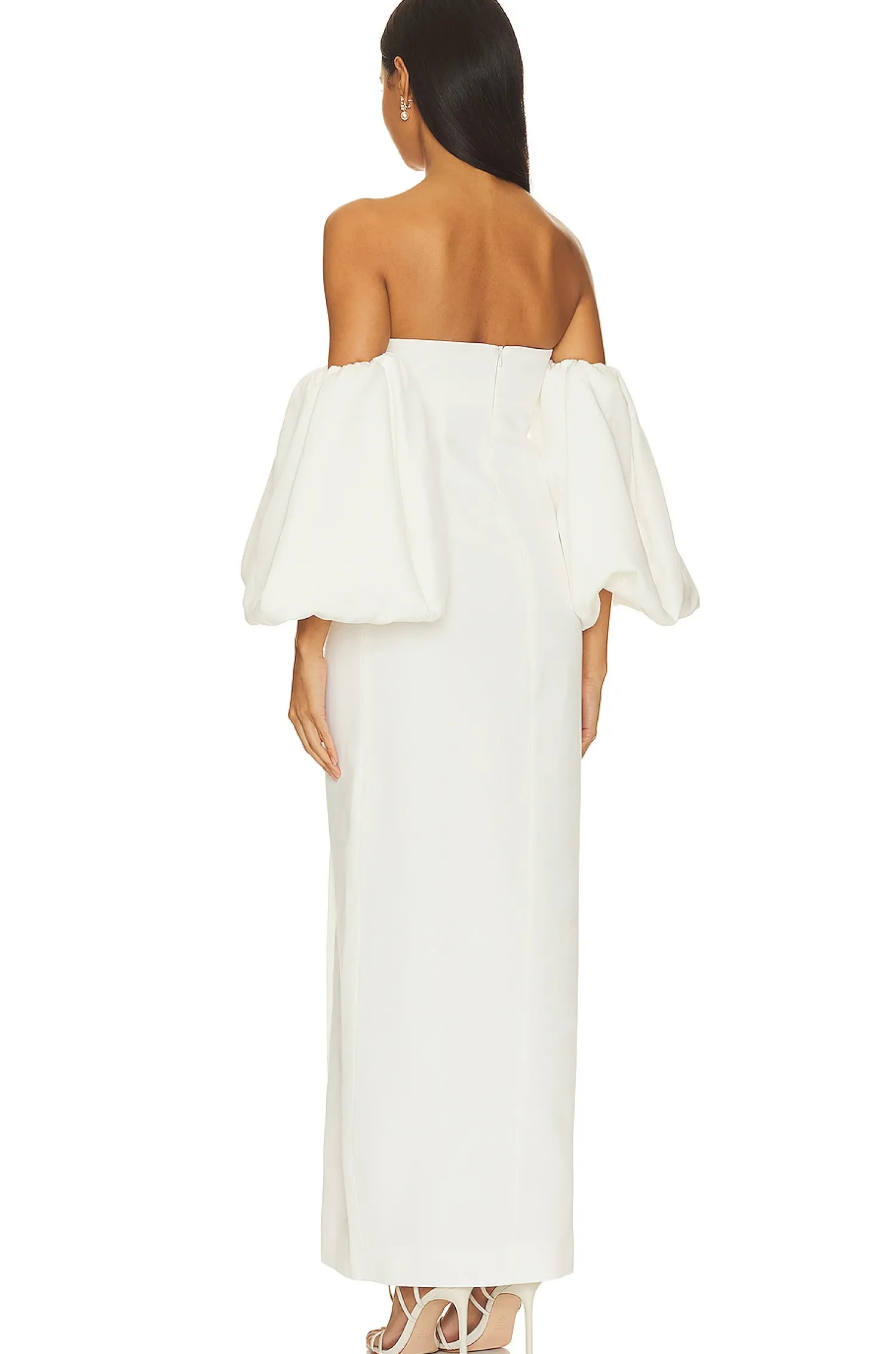 Women Shona Joy Dresses>Puff Sleeve Column Maxi Dress