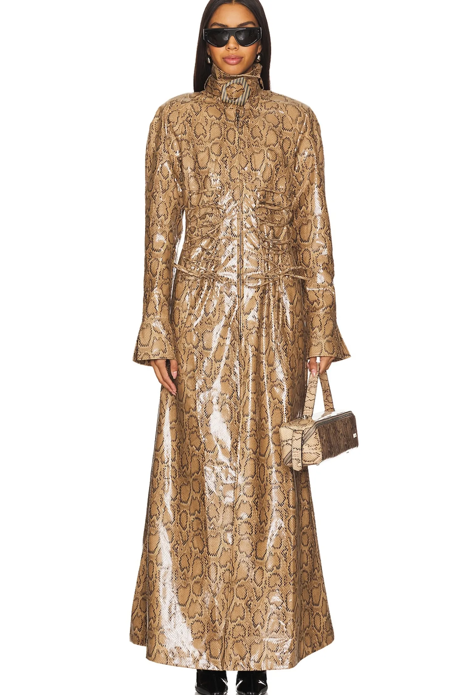 Women Kim Shui Jackets & Coats>Python Trench Coat