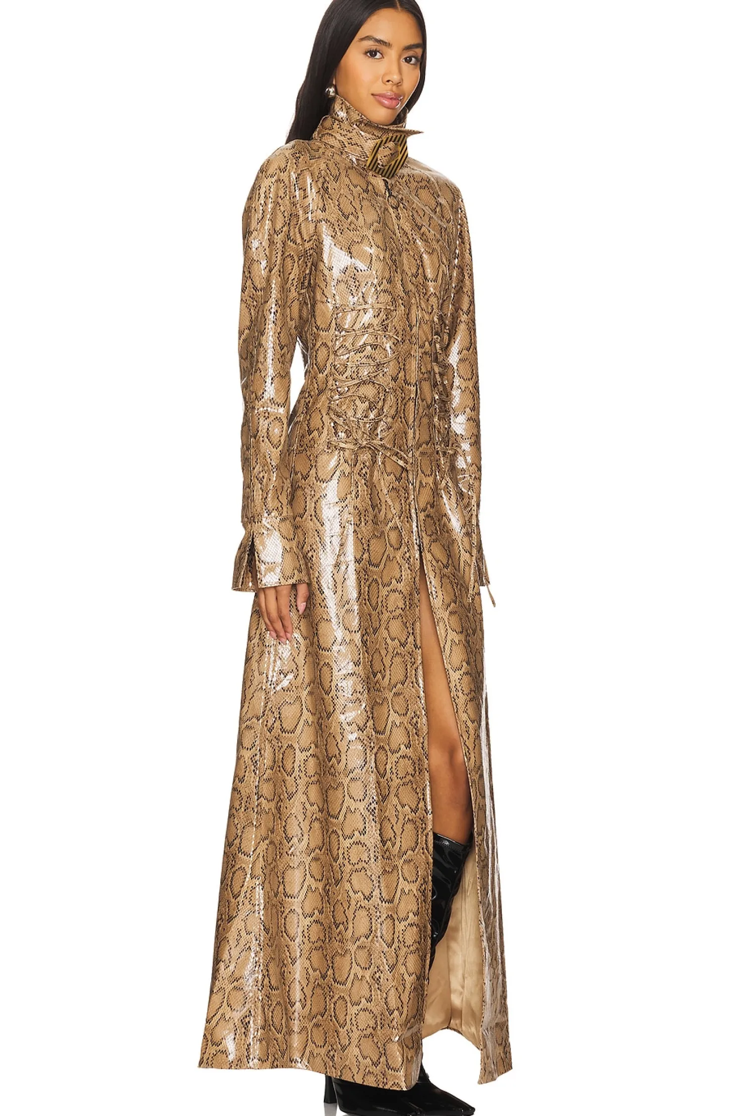 Women Kim Shui Jackets & Coats>Python Trench Coat