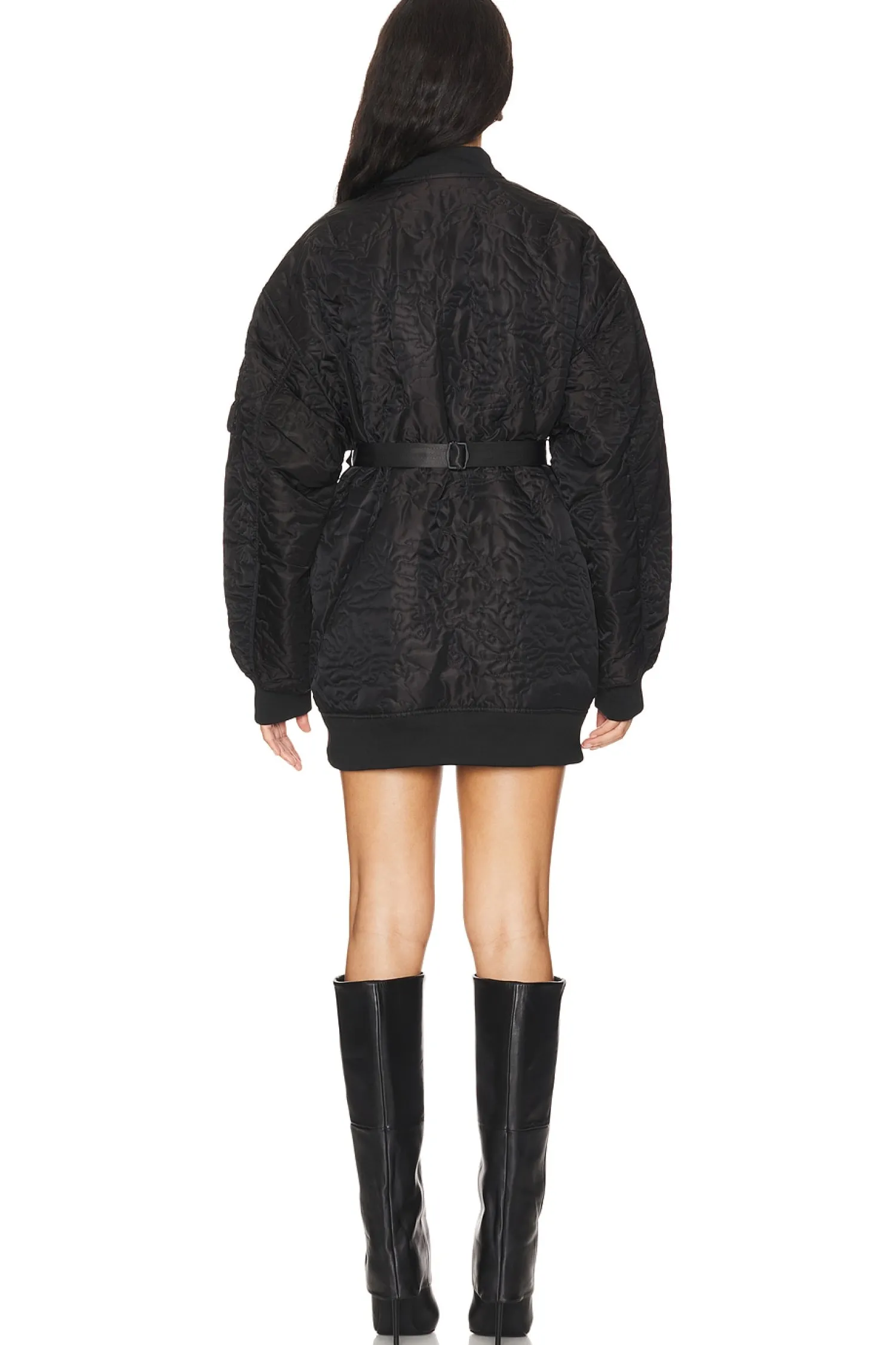 Women ALPHA INDUSTRIES Jackets & Coats>Quilted Belted Ma-1 Flight Jacket