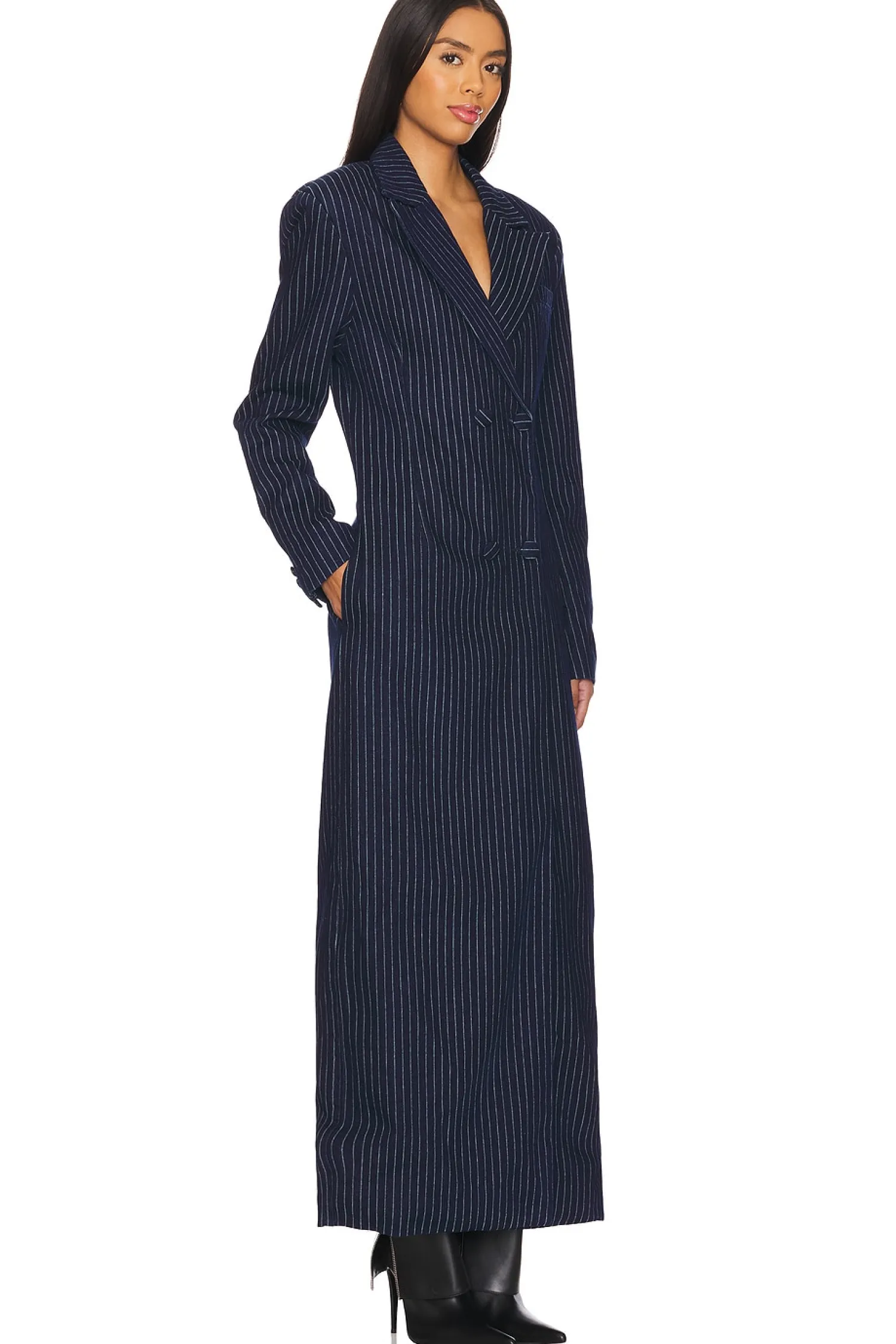 Women AFRM Jackets & Coats>Quinn Fitted Maxi Blazer Coat