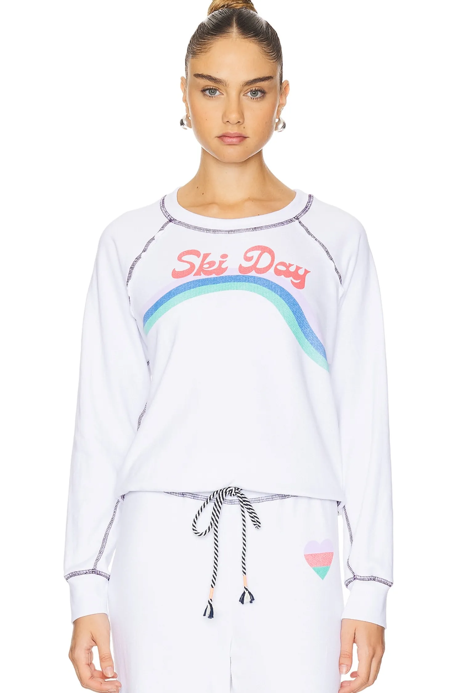 Women SUNDRY Matching Sets|Loungewear>Raglan T Ski Day Sweatshirt