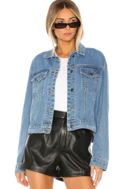 Women superdown Jackets & Coats>Raya Rhinestone Fringe Jacket