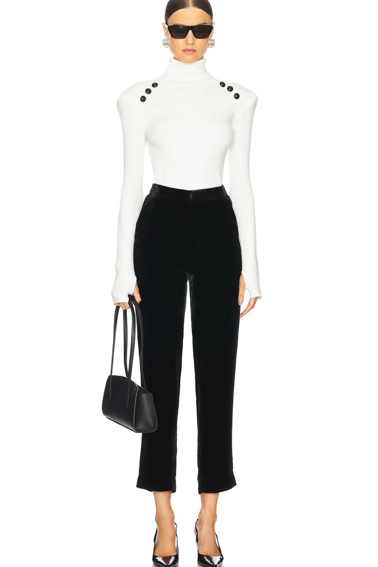 Women L'AGENCE Pants>Rebel Velvet Trouser