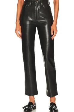 Women AGOLDE Pants>Recycled Leather Fitted 90's
