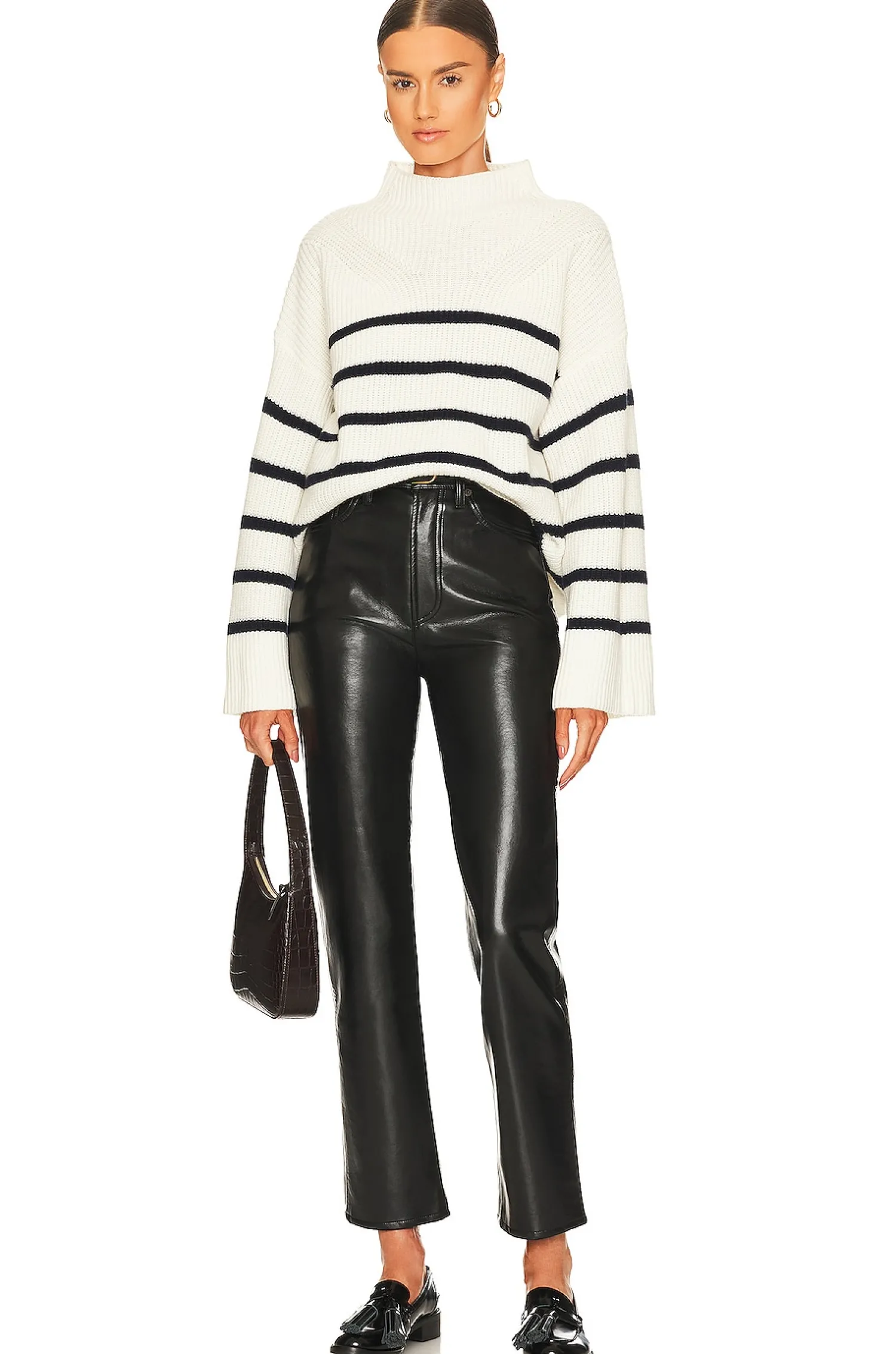 Women AGOLDE Pants>Recycled Leather Fitted 90's