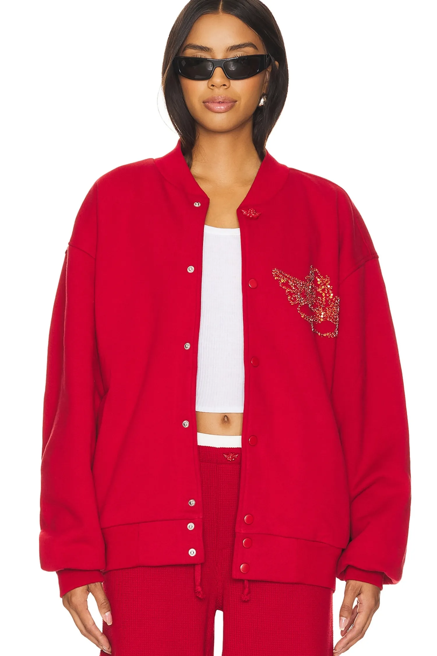 Women Boys Lie Loungewear>Roses, Roses Velour Sweatshirt