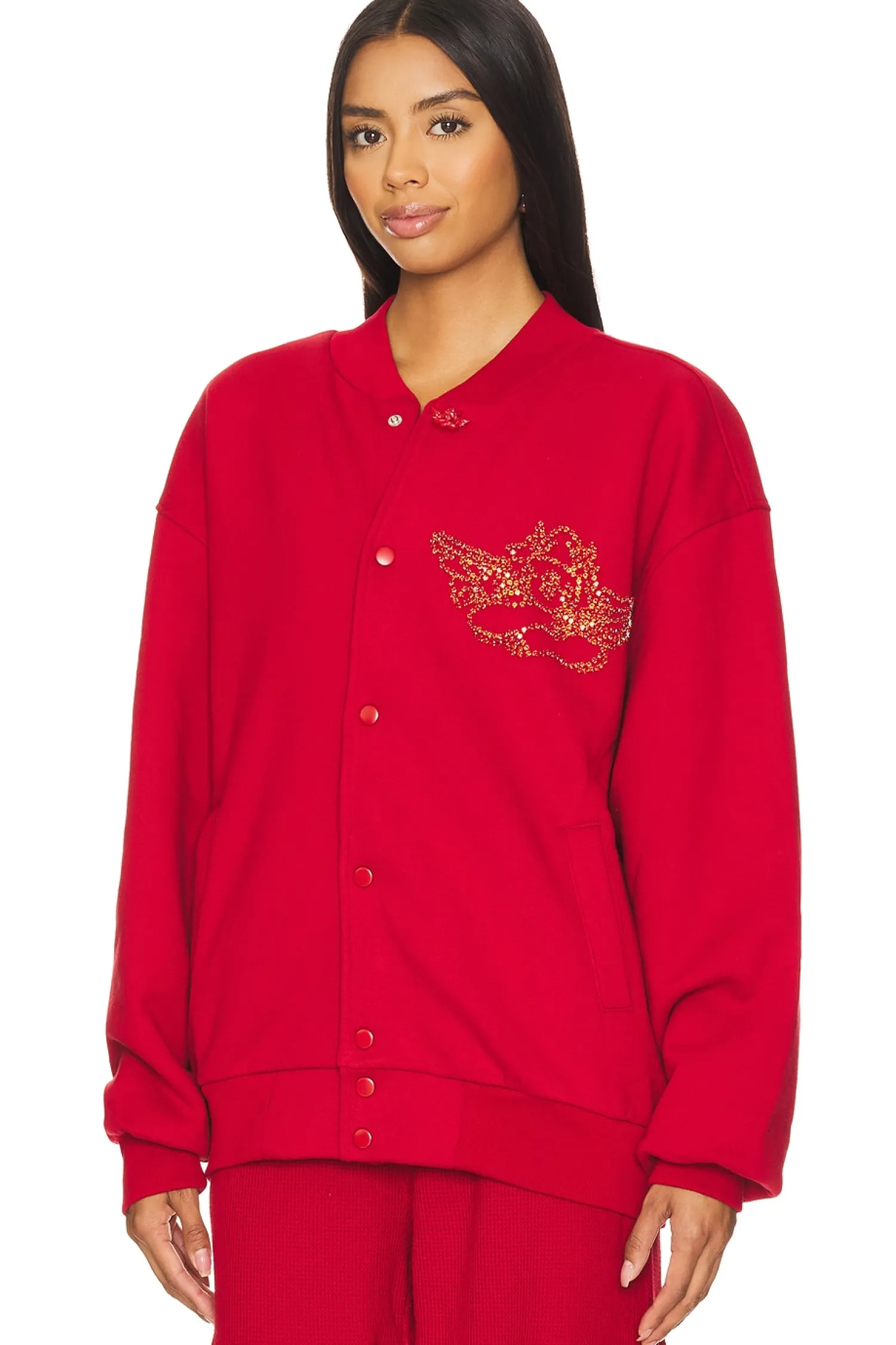 Women Boys Lie Loungewear>Roses, Roses Velour Sweatshirt