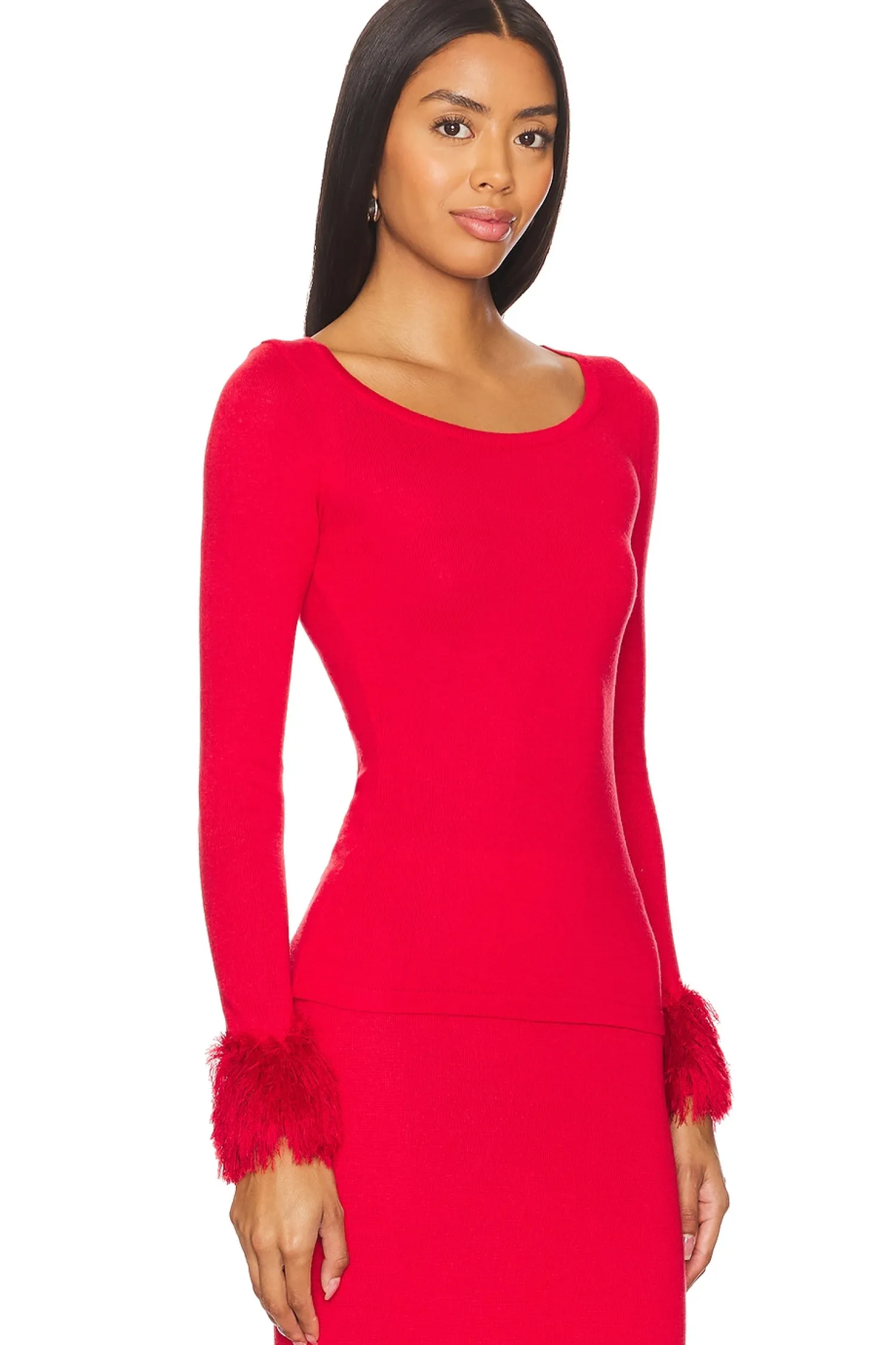 Women ANDREEVA Matching Sets>Top With Handmade Knit Cuffs