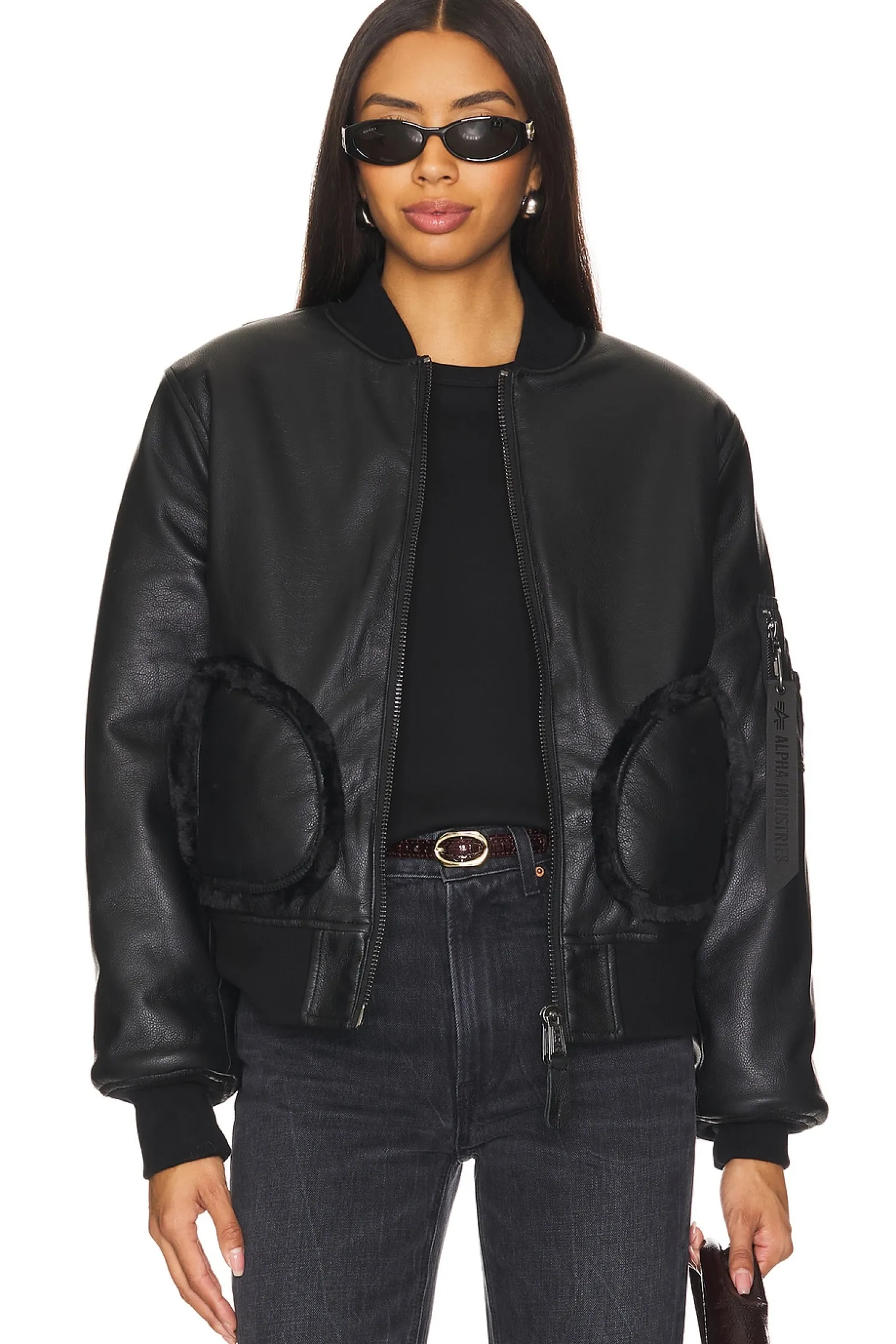 Women ALPHA INDUSTRIES Jackets & Coats>Reversible Faux Leather Ma-1