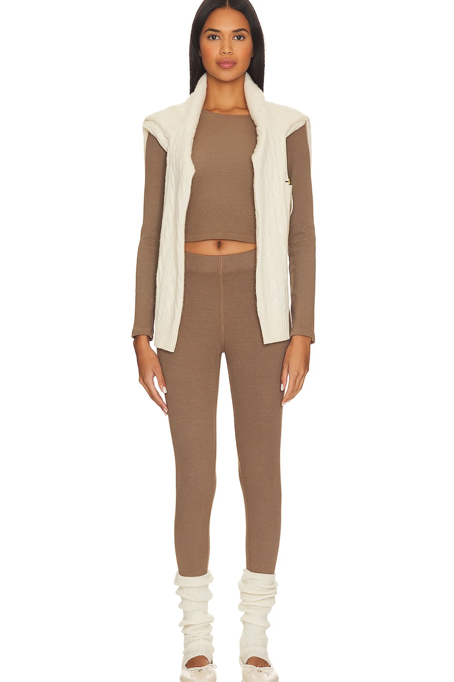 Women DONNI. Pants|Loungewear>Rib Stirrup Legging