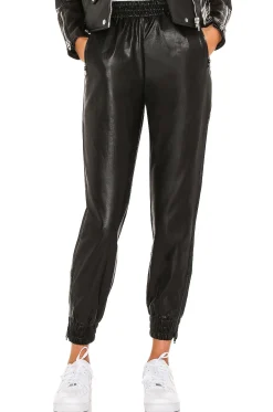 Women superdown Pants>Rinah Faux Leather Jogger Pant