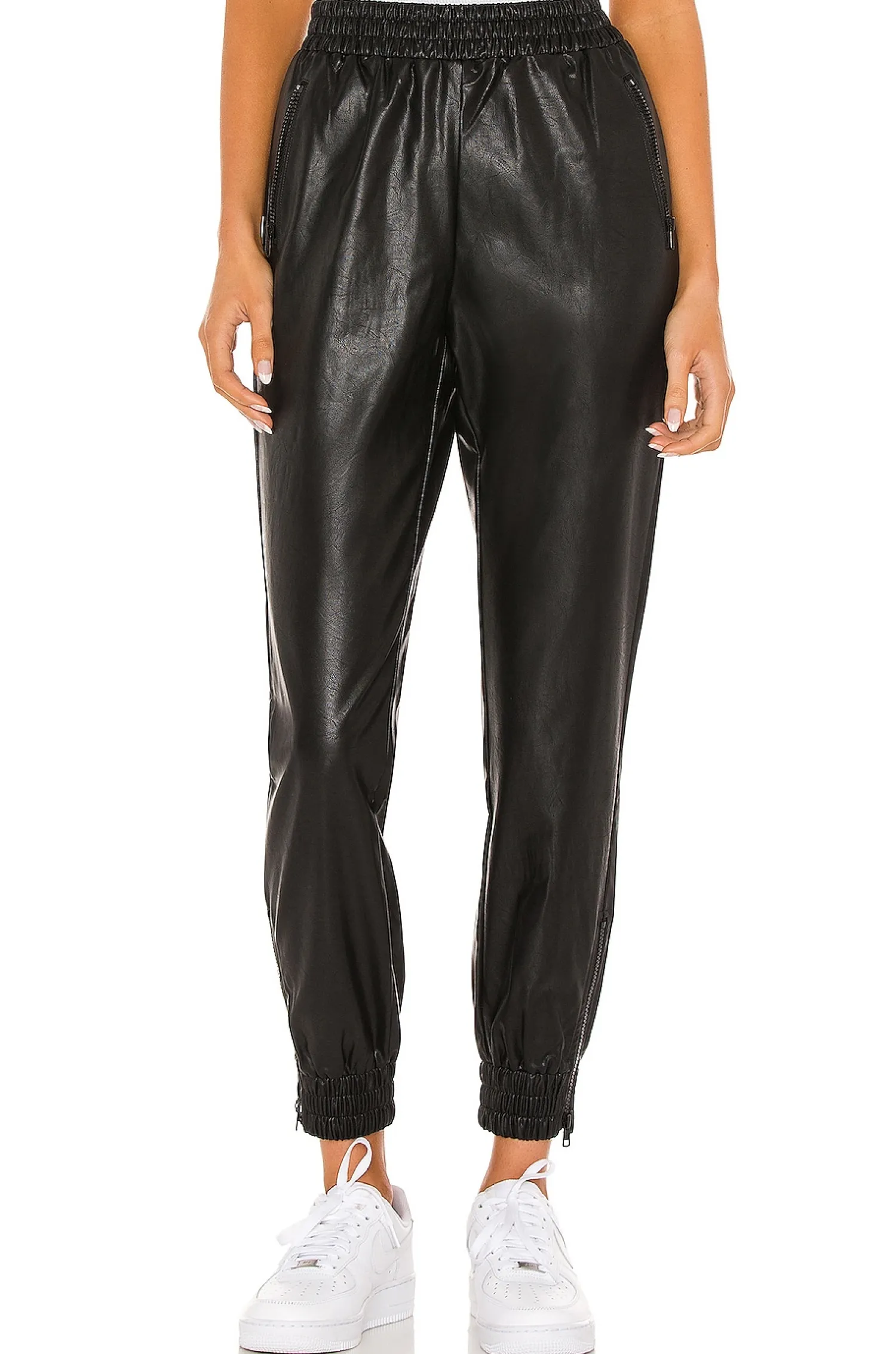Women superdown Pants>Rinah Faux Leather Jogger Pant