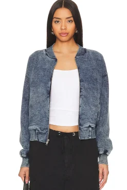 Women Michael Lauren Jackets & Coats>Riston Acid Wash Bomber