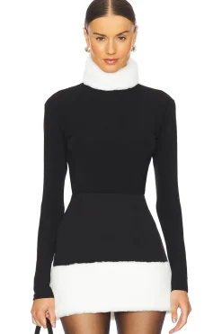 Women MISCREANTS Matching Sets>Roll Neck Top With Faux Fur Trim