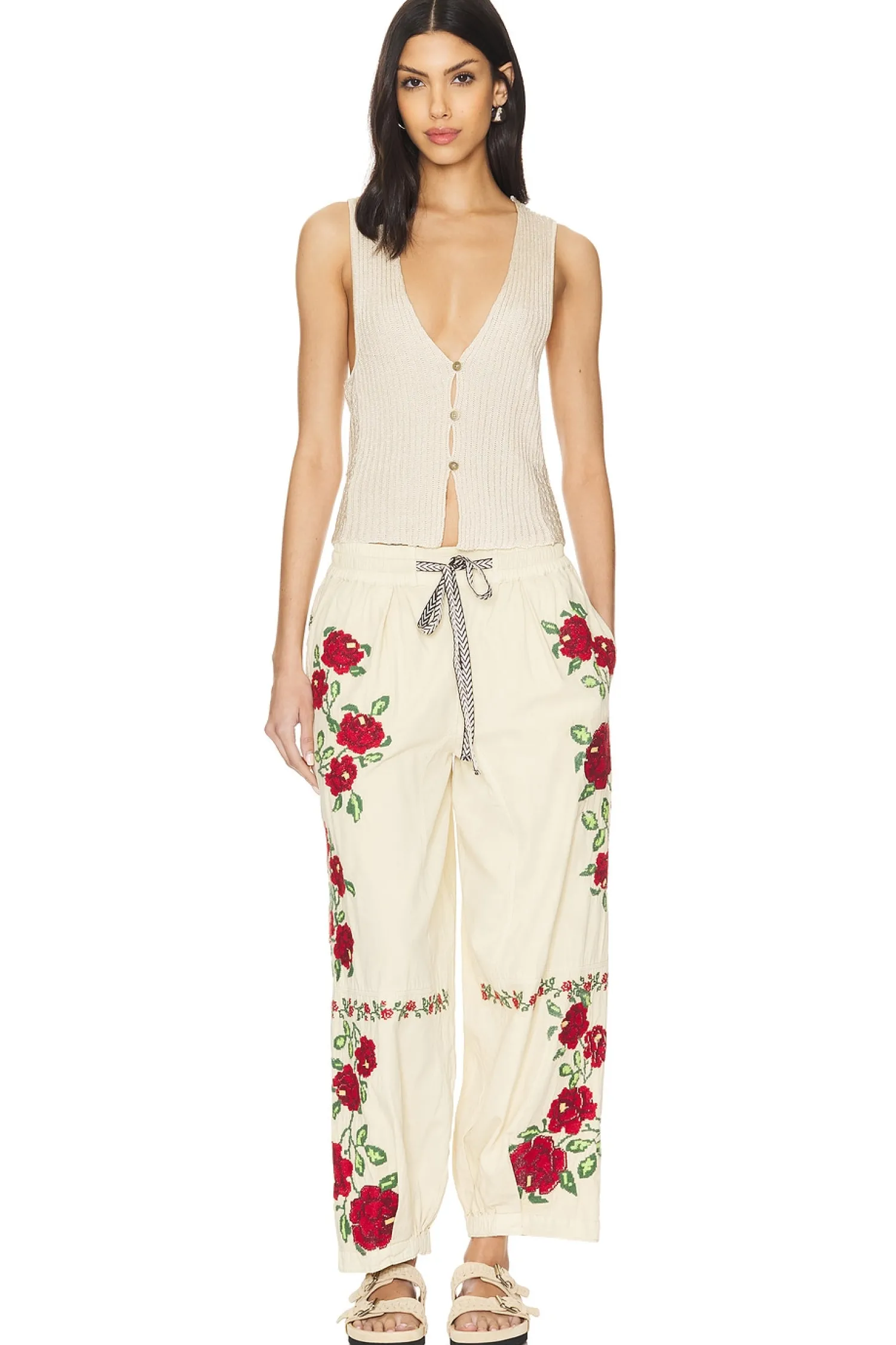 Women Free People Pants>Rosalia Embroidered Pant